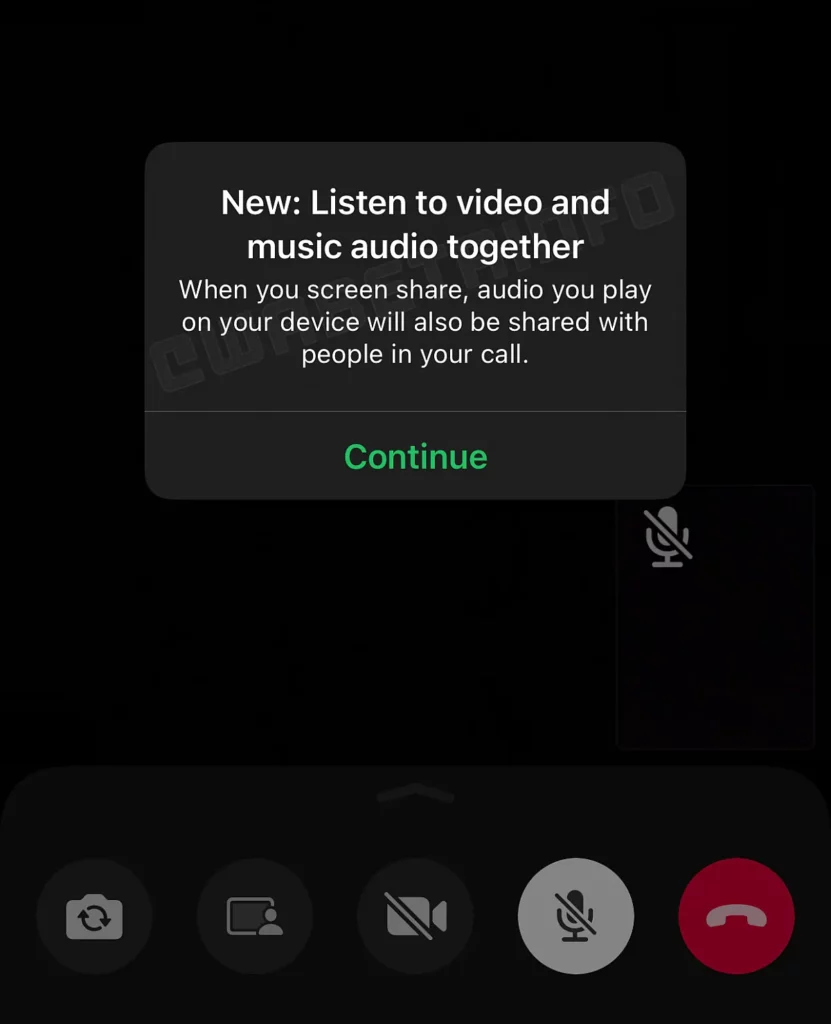 WhatsApp ira permitir ouvir audio de video e musica juntos em videochamadas